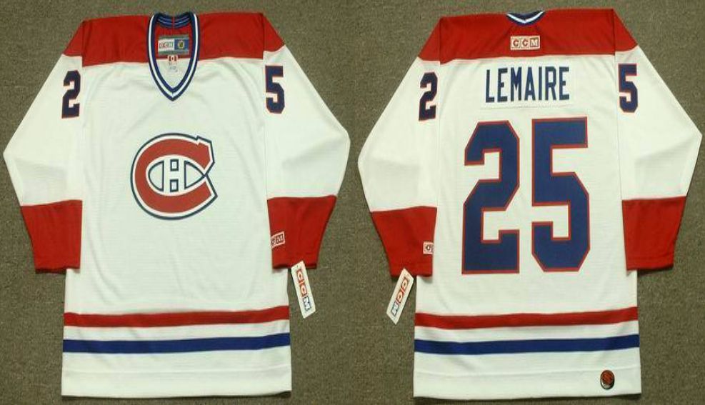 2019 Men Montreal Canadiens #25 Lemaire White CCM NHL jerseys->montreal canadiens->NHL Jersey